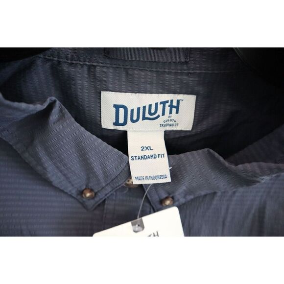 Duluth Trading 90850 Men's Sz 2XL Blue Untouchable Standard Fit L/S Shirt - Picture 4 of 8